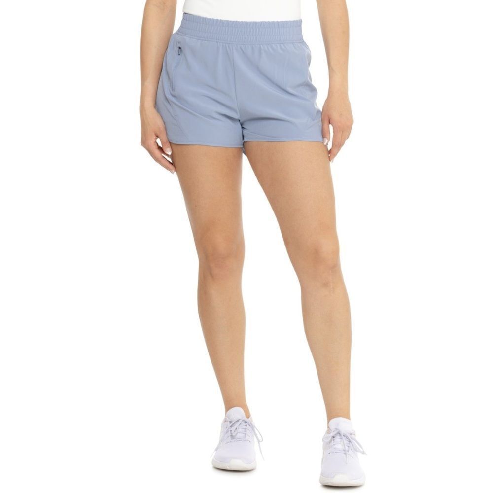 Eddie Bauer L-XL Tempest Light Blue Trail Athletic Run Built-in Liner Shorts